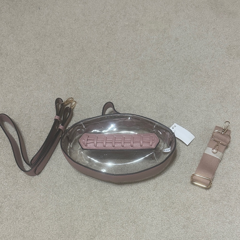 Transparent Pink Crossbody Bag